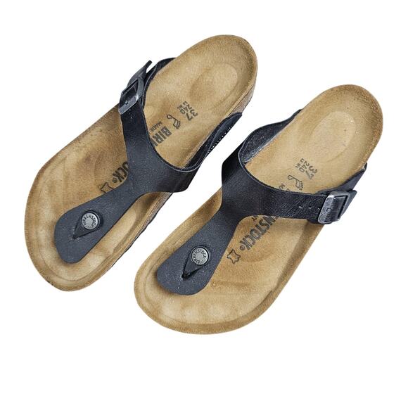 Birkenstock Gizeh Shoes Womens 6 EU37 Leather Sandals Comfortable Germany Boho - Picture 2 of 6